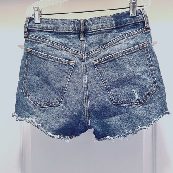 Abercrombie & Fitch-The Moms Short High Rise Denim/Jean Shorts-Sz 2/26-Distress - Picture 9 of 13